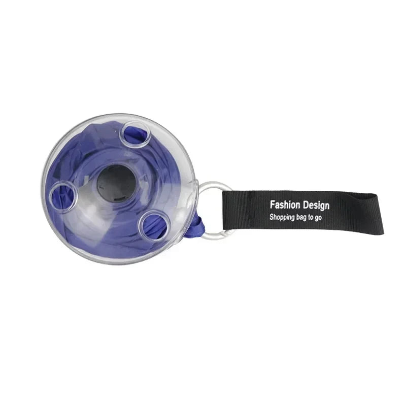 Foldable Retractable Reusable Shopping Bag blue by HitMyNeed