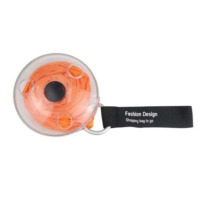 Foldable Retractable Reusable Shopping Bag orange by HitMyNeed