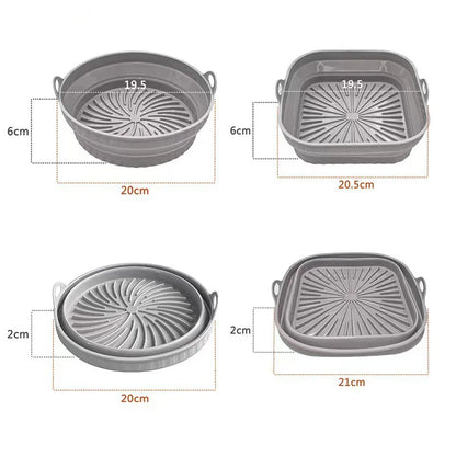 Foldable Reusable Silicone Air Fryer Liners by HitMyNeed