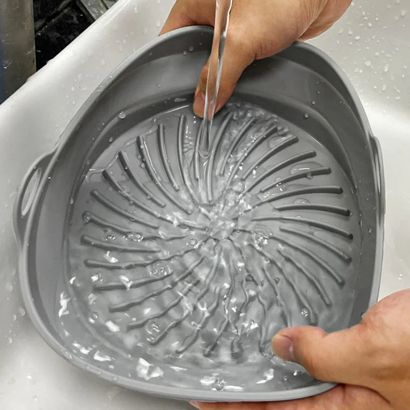 Foldable Reusable Silicone Air Fryer Liners by HitMyNeed