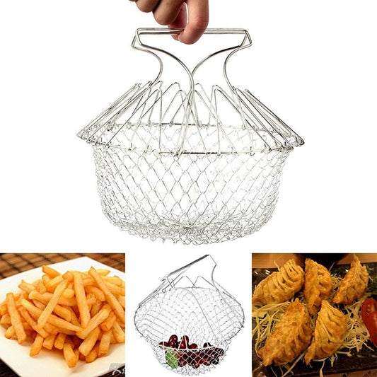 Foldable Stainless Steel Basket Strainer by HitMyNeed