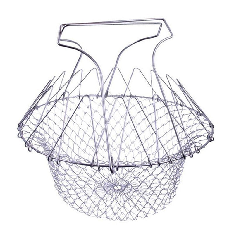 Foldable Stainless Steel Basket Strainer by HitMyNeed