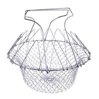 Foldable Stainless Steel Basket Strainer by HitMyNeed