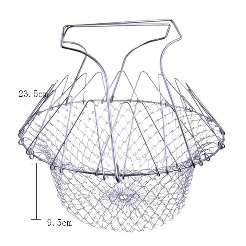 Foldable Stainless Steel Basket Strainer by HitMyNeed