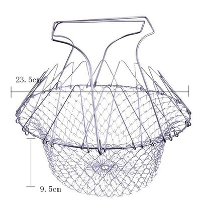 Foldable Stainless Steel Basket Strainer by HitMyNeed