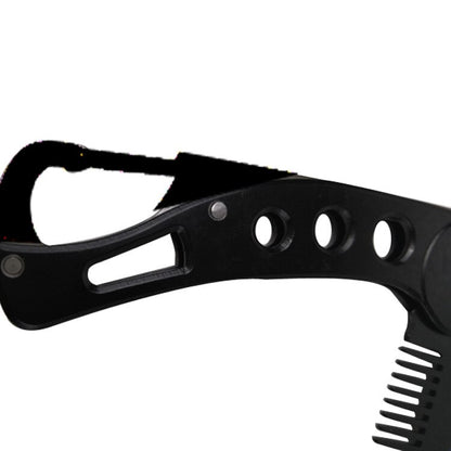 Foldable Stainless Steel Beard Comb with Bottle Opener by HitMyNeed