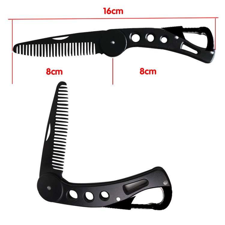 Foldable Stainless Steel Beard Comb with Bottle Opener by HitMyNeed