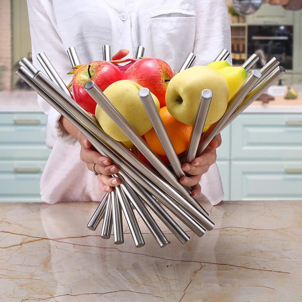 Foldable Stainless Steel Fruit Basket Bowl by HitMyNeed