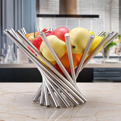Foldable Stainless Steel Fruit Basket Bowl by HitMyNeed