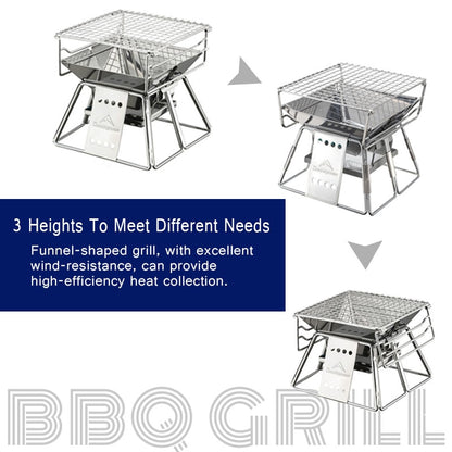 Foldable Stainless Steel Portable Camping Grill by HitMyNeed