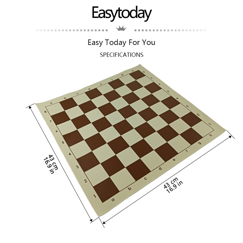 Foldable Synthetic Leather Chessboard 43 x 43 cm by HitMyNeed