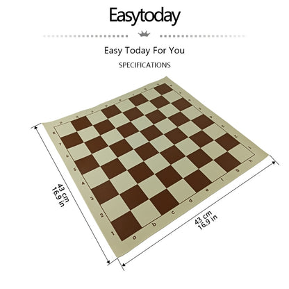 Foldable Synthetic Leather Chessboard 43 x 43 cm by HitMyNeed