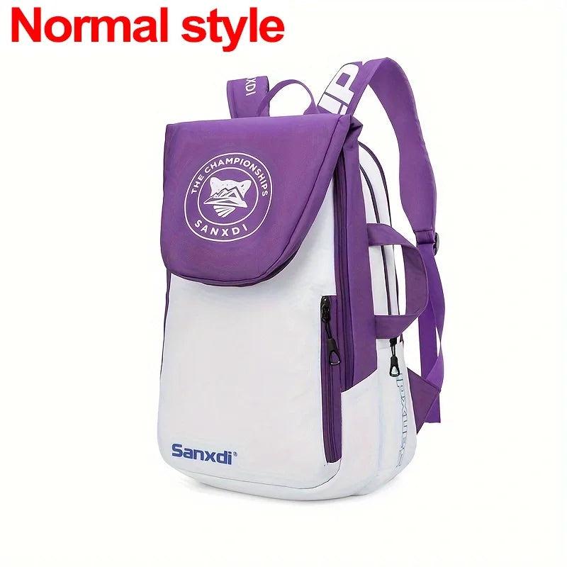 Foldable Tennis & Racket Sports Backpack Bag purple by HitMyNeed