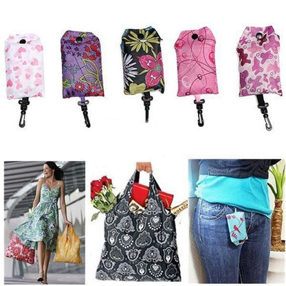 Foldable Tote Bag with Carabiner Clip by HitMyNeed
