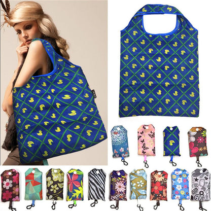Foldable Tote Bag with Carabiner Clip by HitMyNeed