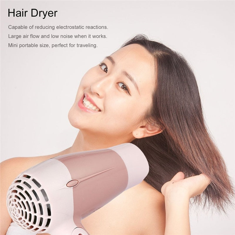 Foldable Travel Hair Dryer with Ceramic Heating by HitMyNeed