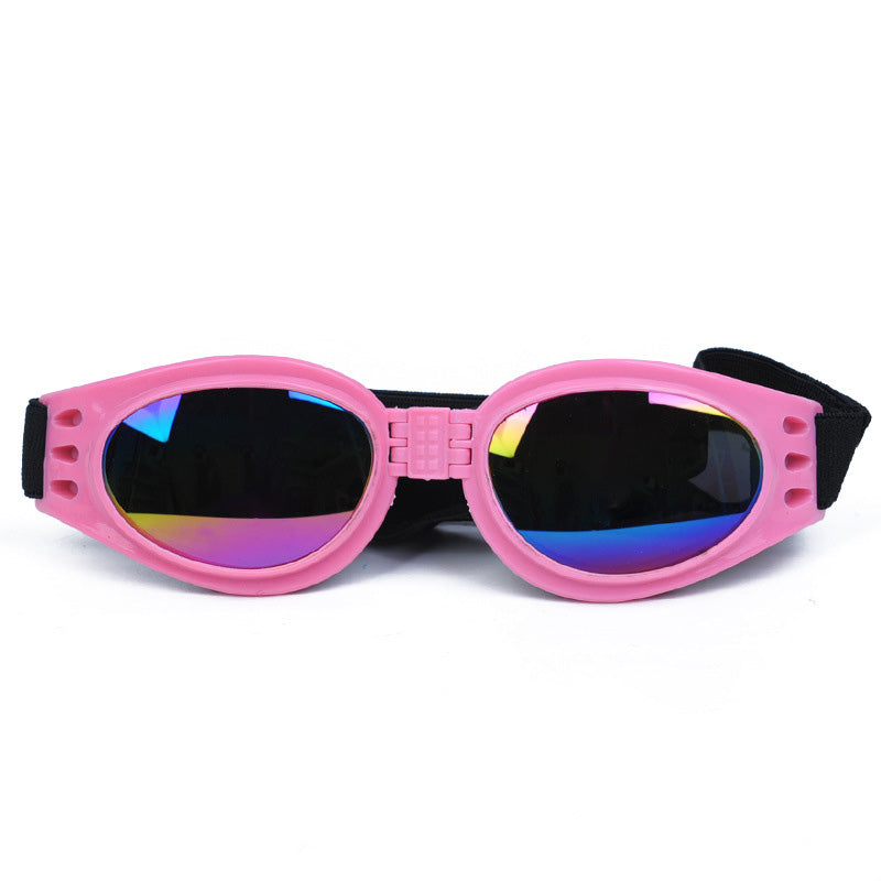 Foldable UV Protection Pet Goggles for Dogs & Cats pink by HitMyNeed