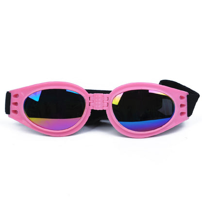 Foldable UV Protection Pet Goggles for Dogs & Cats pink by HitMyNeed