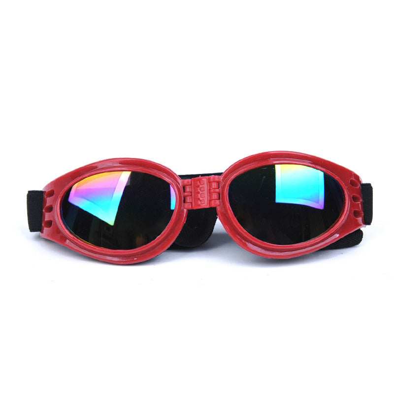 Foldable UV Protection Pet Goggles for Dogs & Cats red by HitMyNeed