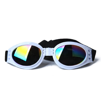 Foldable UV Protection Pet Goggles for Dogs & Cats white by HitMyNeed