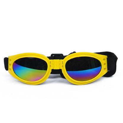 Foldable UV Protection Pet Goggles for Dogs & Cats yellow by HitMyNeed