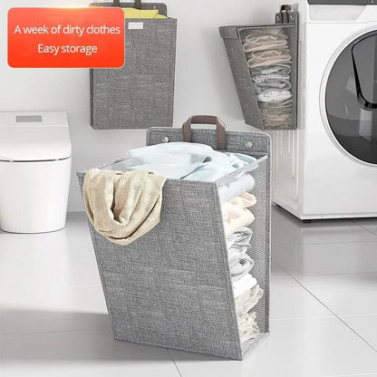 Foldable Wall Mounted Mesh Laundry Hamper by HitMyNeed