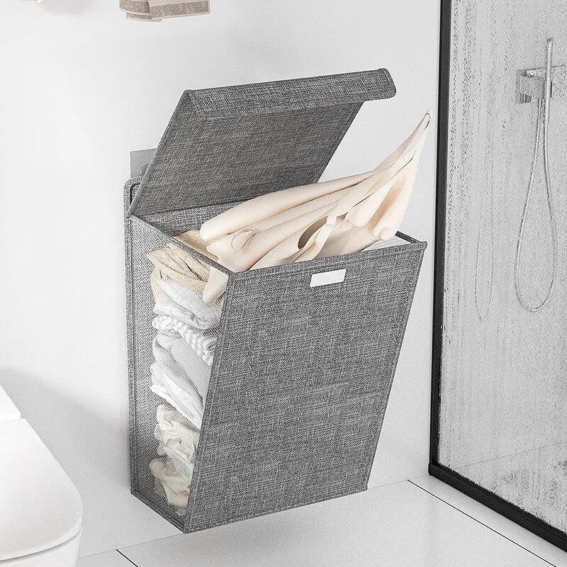 Foldable Wall Mounted Mesh Laundry Hamper by HitMyNeed