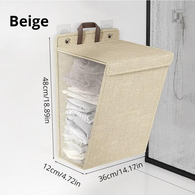 Foldable Wall Mounted Mesh Laundry Hamper by HitMyNeed