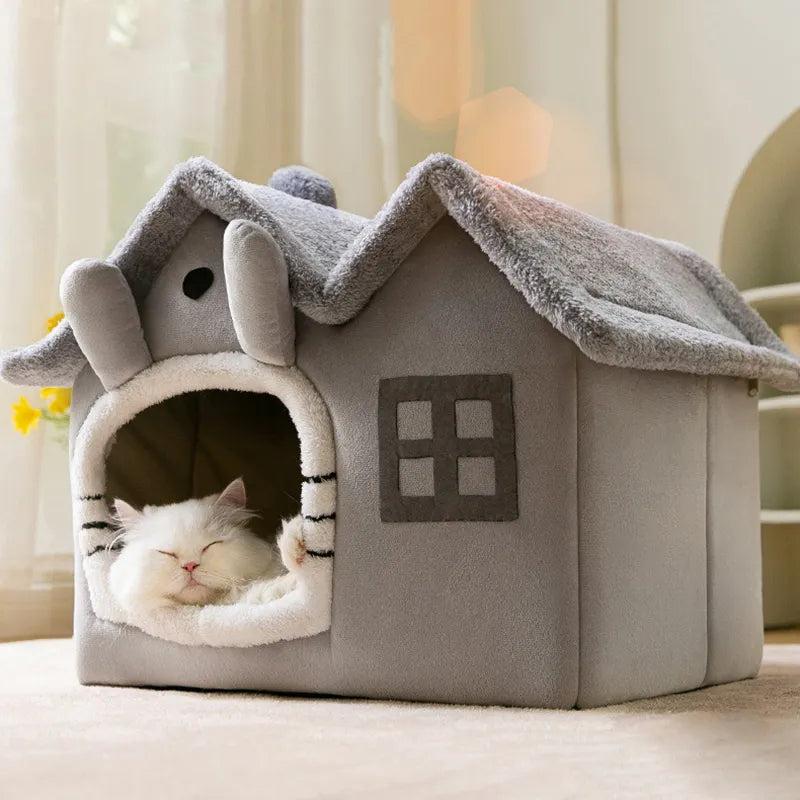 Foldable Winter Cave Bed for Cats & Small Dogs by HitMyNeed