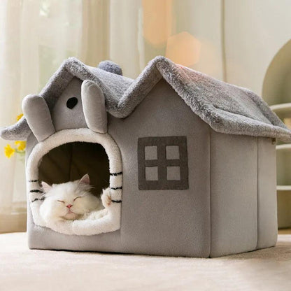 Foldable Winter Cave Bed for Cats & Small Dogs by HitMyNeed