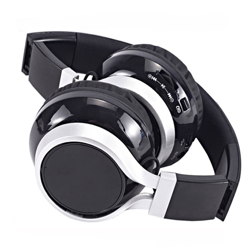 Foldable Wireless Bluetooth Headphones Black by HitMyNeed