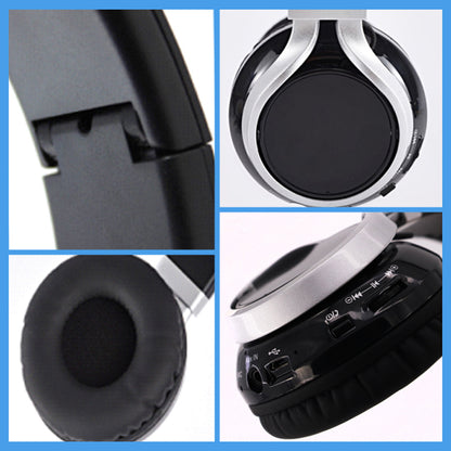Foldable Wireless Bluetooth Headphones Black by HitMyNeed
