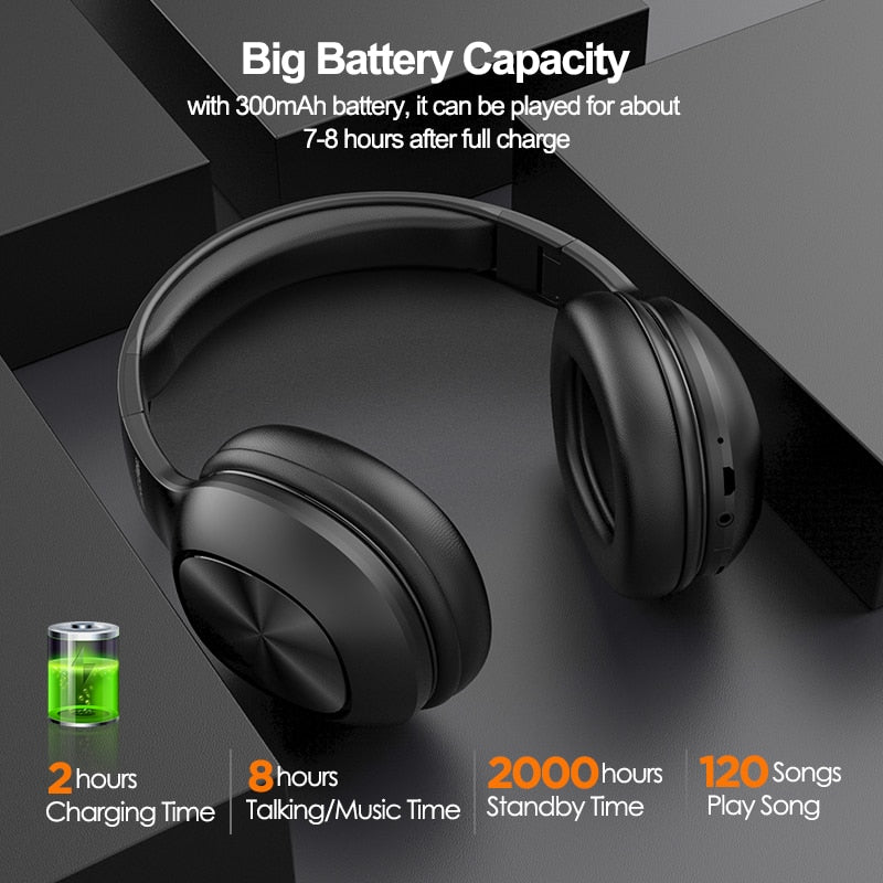 Foldable Wireless Bluetooth Headset with Mic by HitMyNeed