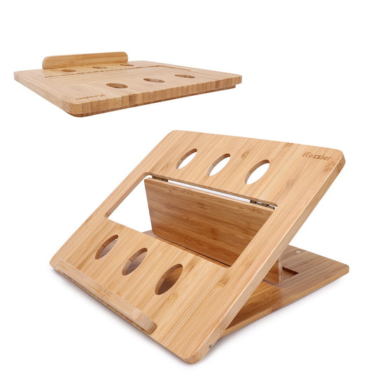 Foldable Wooden Laptop Stand with 4 Angles by HitMyNeed