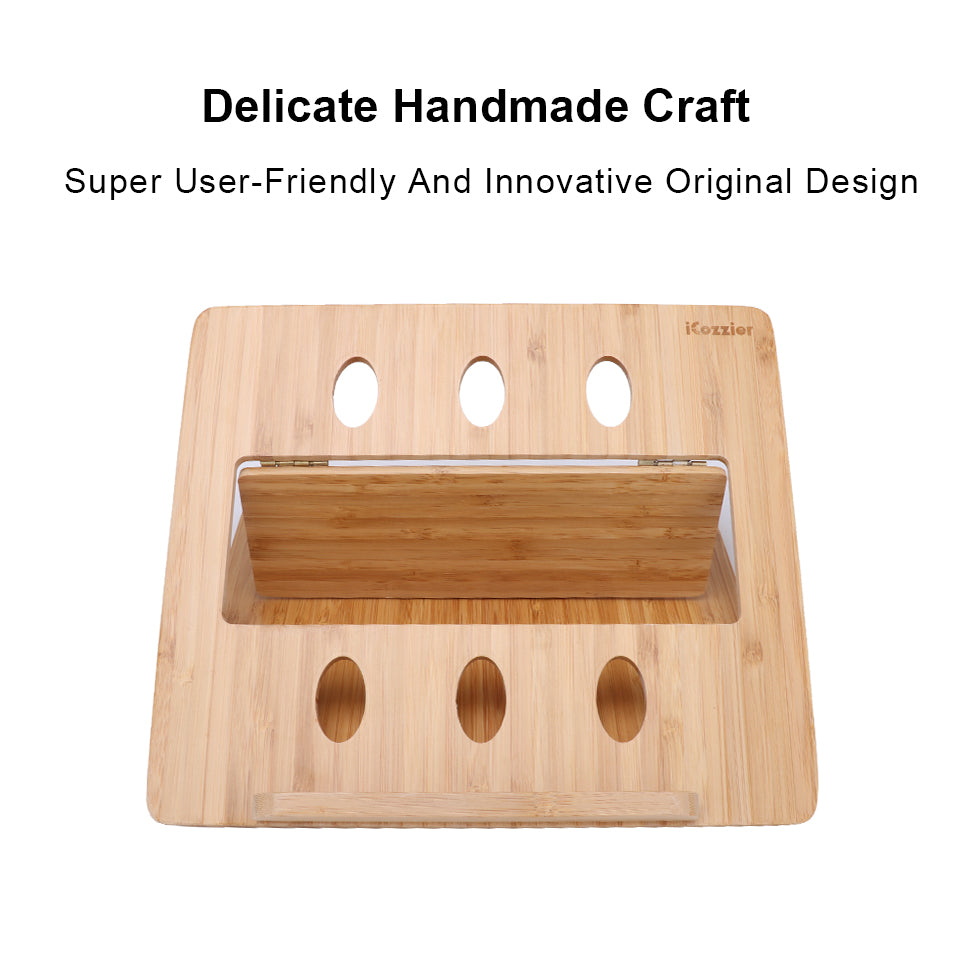 Foldable Wooden Laptop Stand with 4 Angles by HitMyNeed