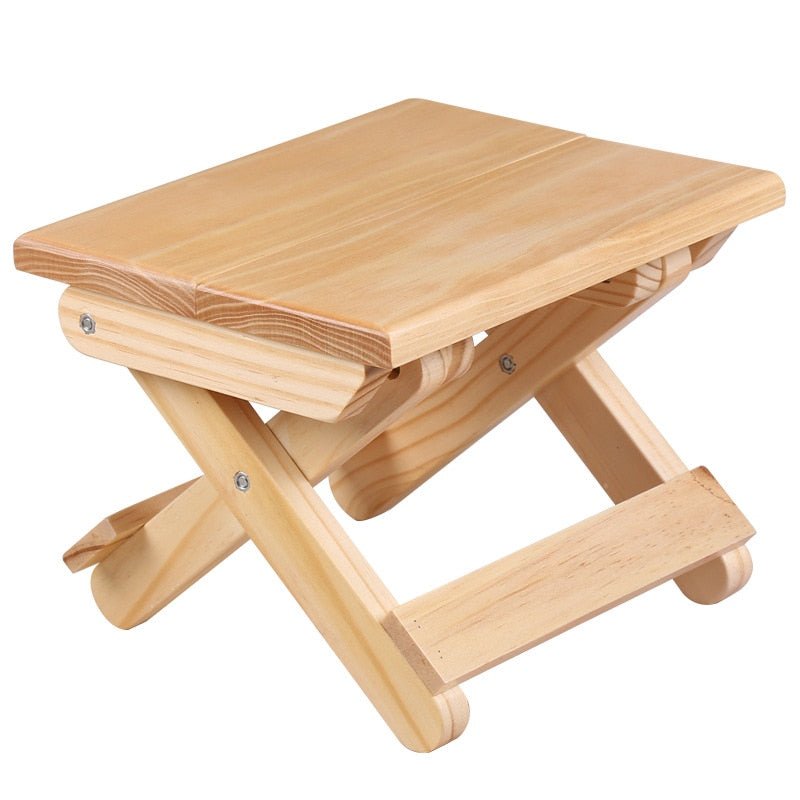 Foldable Wooden Small Stool for Home and Travel by HitMyNeed