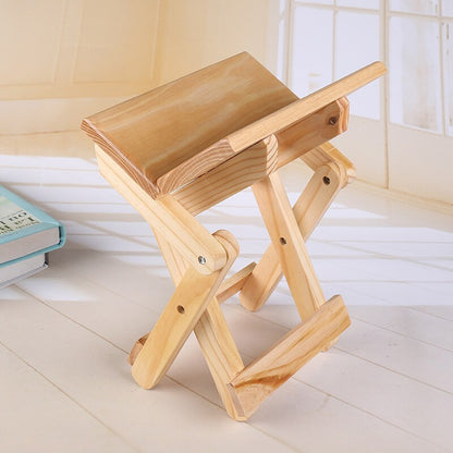 Foldable Wooden Small Stool for Home and Travel by HitMyNeed