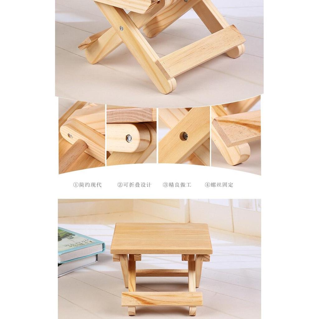 Foldable Wooden Small Stool for Home and Travel by HitMyNeed