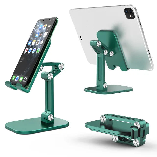 Folding 3-Section Adjustable Stand for Phones & Tablets f2-green by HitMyNeed