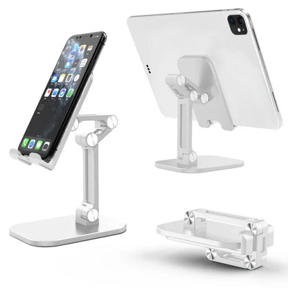 Folding 3-Section Adjustable Stand for Phones & Tablets f2-white by HitMyNeed