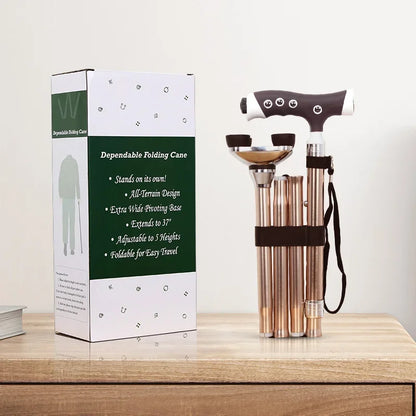 Folding Aluminium Walking Stick with LED Light by HitMyNeed