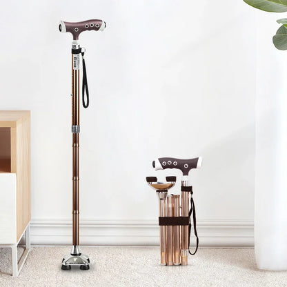 Folding Aluminium Walking Stick with LED Light by HitMyNeed