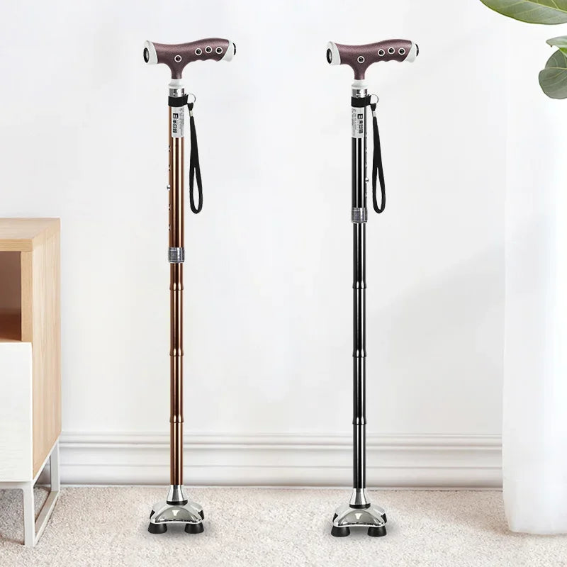 Folding Aluminium Walking Stick with LED Light by HitMyNeed