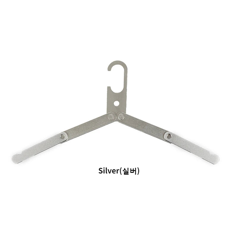Folding Aluminum Travel Clothes Hanger Rack silver-1pc by HitMyNeed