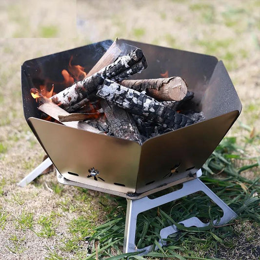 Folding Camping Bonfire Stove Portable Fire Pit small by HitMyNeed