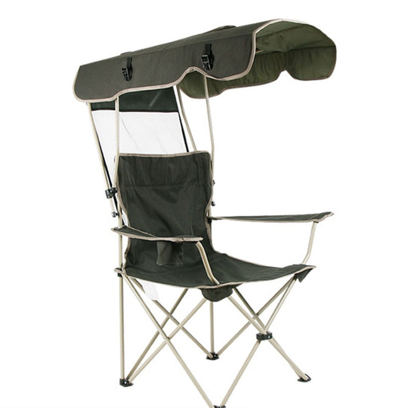 Folding Camping Chair with Adjustable Canopy by HitMyNeed