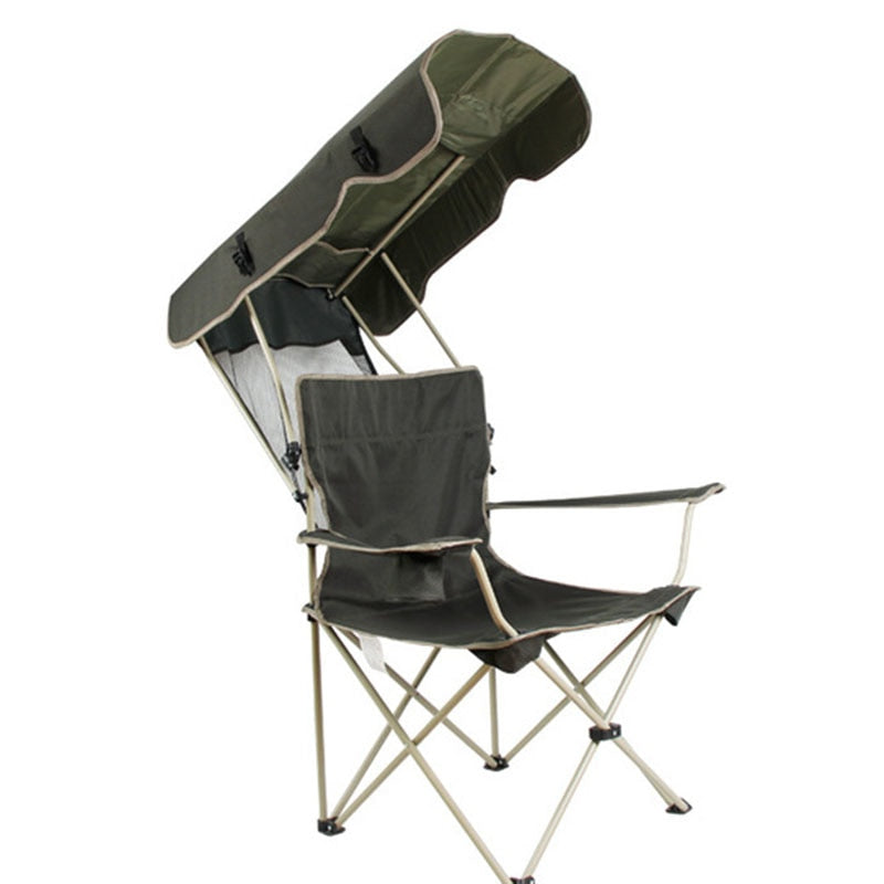 Folding Camping Chair with Adjustable Canopy by HitMyNeed