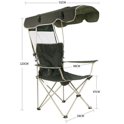 Folding Camping Chair with Adjustable Canopy by HitMyNeed