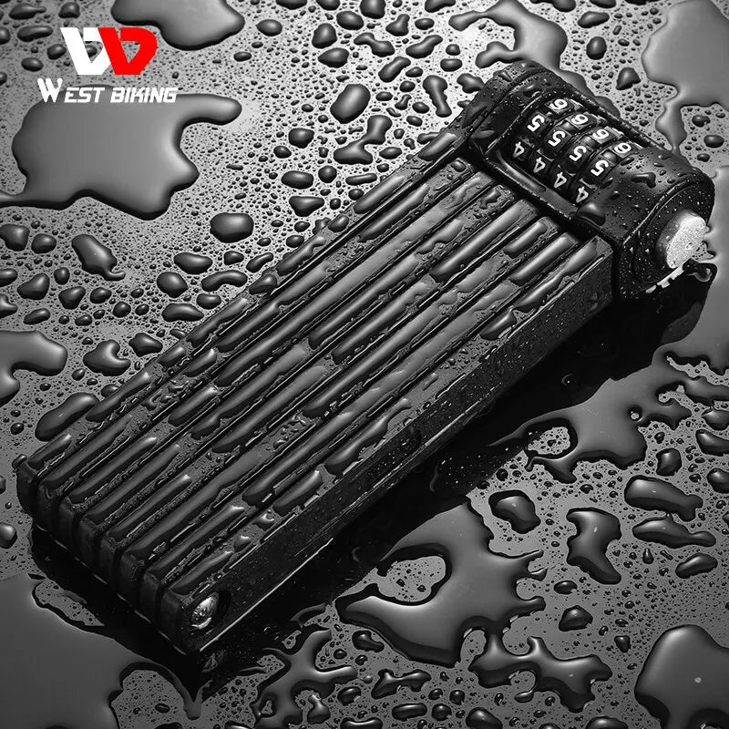 Folding Combination Bike Chain Lock for Anti-Theft Security by HitMyNeed