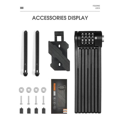 Folding Combination Bike Chain Lock for Anti-Theft Security by HitMyNeed